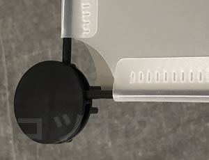 連結ジョイントとフリーマルチパネルの連結部分